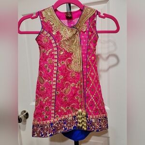 Zello Club Pink Purple & Gold Indian Kurta